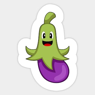 Octopus Eggplant Sticker